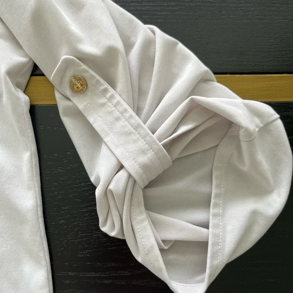 Ellen Tracy COMPANY Blouse Long Sleeve Collared Button Down Size Large - Picture 5 of 9